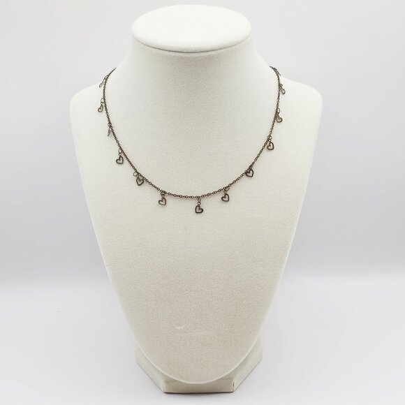 Bronze Colored Heart Choker - Picture 1 of 3